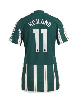 Ženski Nogometna dresi replika Manchester United Rasmus Hojlund #11 Gostujoči 2023-24 Kratek rokav